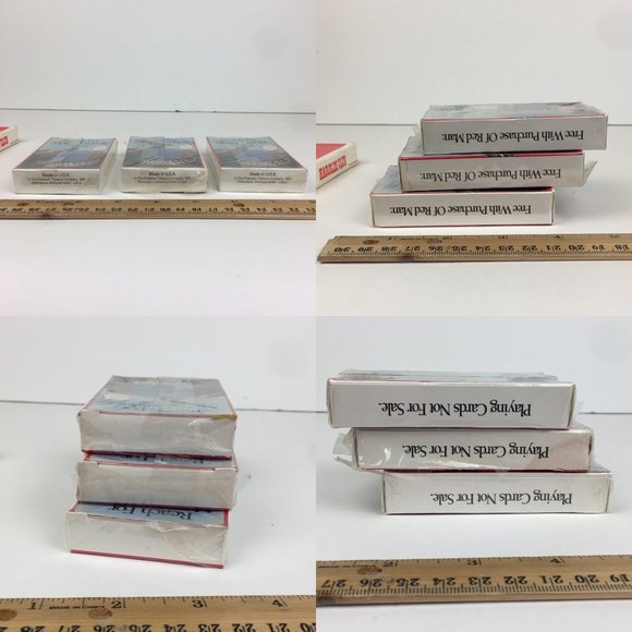 3 Vtg Mostly Sealed Redman Fine Cut Tobacco Playing Cards 1 Harolds‎ Club Reno - Picture 7 of 8